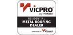vicpro residential metal roofing authorized dealer logo